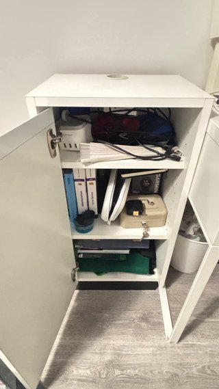 Cajonera de escritorio blanca