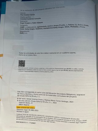 Libros Física y Química Bruño 4 ESO