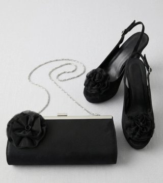 Bolso Clutch Fiesta Marypaz "Events" Negro Flor