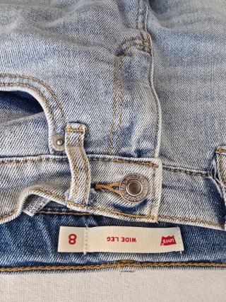 Pantalón Levis vaquero desgastado niña, wide leg t