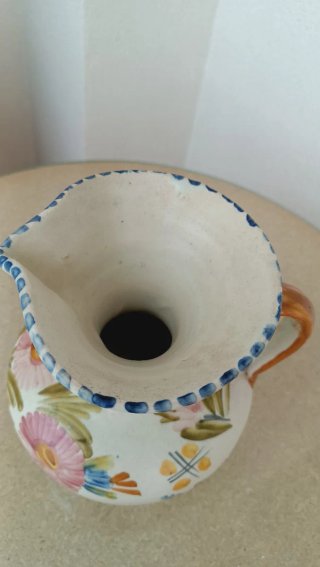 Jarrón de cerámica Talavera multicolor