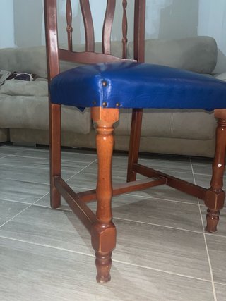 Pack 4 Sillas Comedor Tapizadas Azul