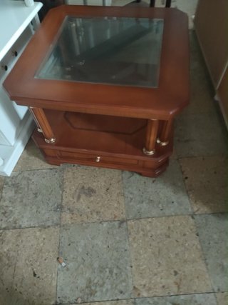 Mesa de centro madera y cristal