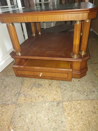 Mesa de centro madera y cristal