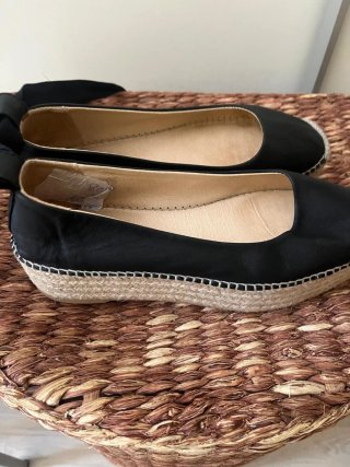 Alpargatas negras mujer T.38