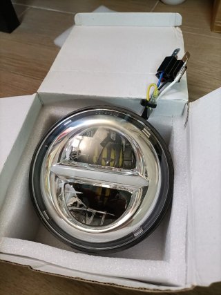 Faro LED Cromado Para Harley Davidson Indian