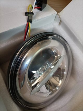 Faro LED Cromado Para Harley Davidson Indian