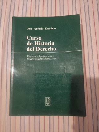 Curso de historia del derecho
