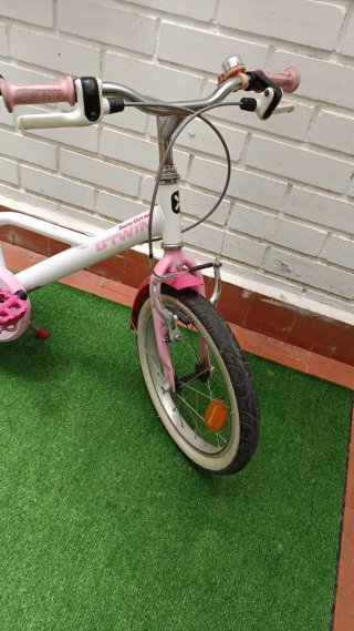 Bicicleta infantil B'TWIN rosa 7-8 años