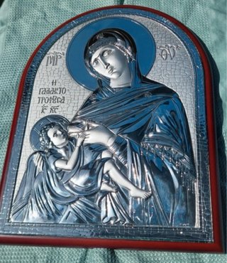 Figura Virgen María Plata