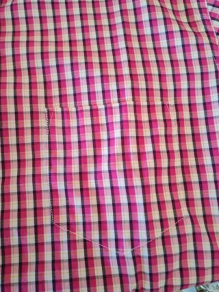 Camisa Bond Square cuadros  manga corta XL