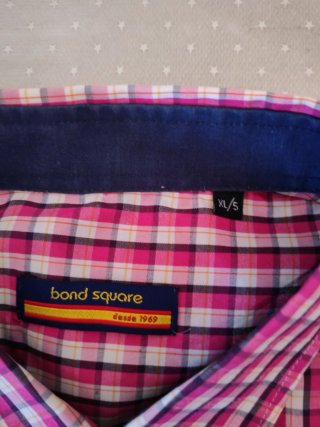 Camisa Bond Square cuadros  manga corta XL