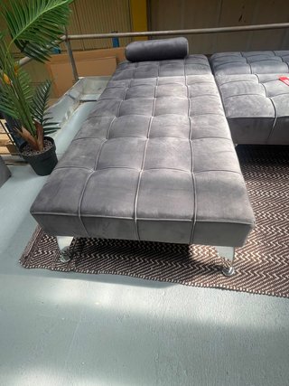 SOFA CAMA TERCIOPELO CON SHAISLONGUE