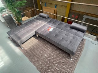 SOFA CAMA TERCIOPELO CON SHAISLONGUE