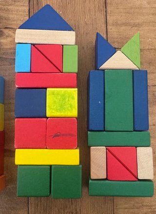 Lote Bloques Madera, Mosaico y Cubos