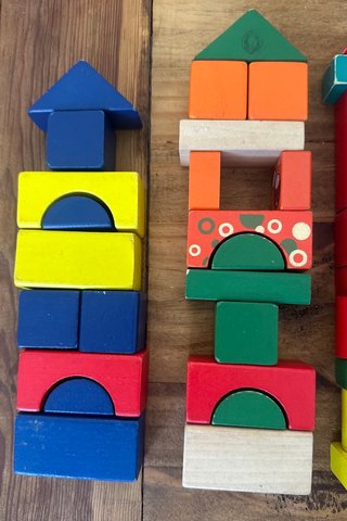 Lote Bloques Madera, Mosaico y Cubos