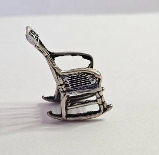 Mini Sedia a Dondolo Argento 800