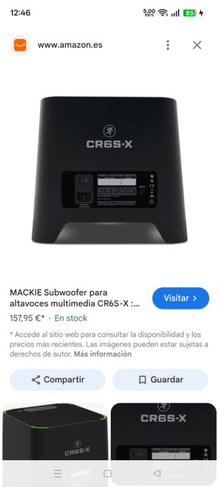 Subwoofer Mackie CR6S-X Compacto