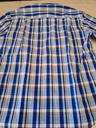 Camisa cuadros manga corta caballero