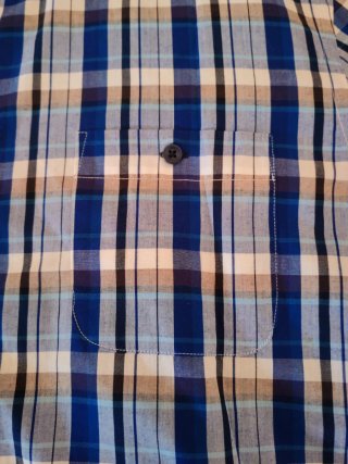 Camisa cuadros manga corta caballero