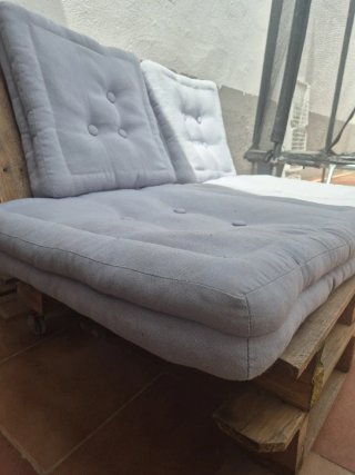 Cojines para palets en gris claro