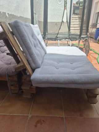 Cojines para palets en gris claro