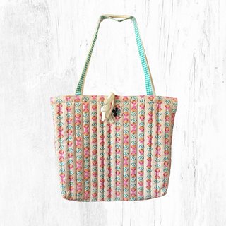 Bolso Tote Acolchado Estampado Colores