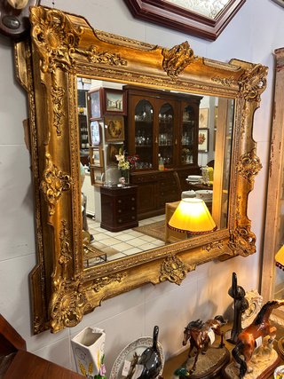Gran Espejo Antiguo Dorado 114x99cm