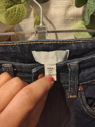 Jeans H&M Skinny Azul Oscuro Talla 36