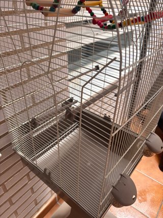 Jaula grande para pájaros con accesorios