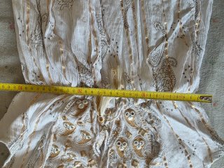Vestido blanco y dorado talla M