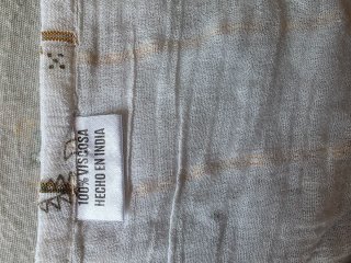 Vestido blanco y dorado talla M