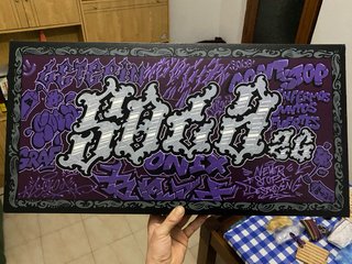 Cuadro Lettering graffiti, acrílico sobre lienzo