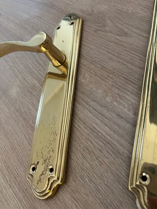 2 Manillas Doradas Puerta