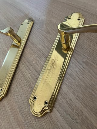 2 Manillas Doradas Puerta