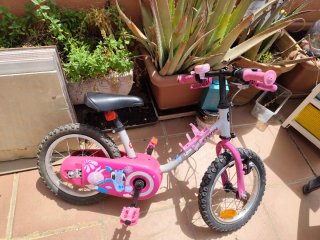 Bicicleta infantil 14 pulgadas rosa