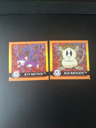 Stickers Pokémon Rattata y Raticate #19 #20
