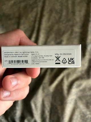 Cable USB-C a Lightning Apple 1m