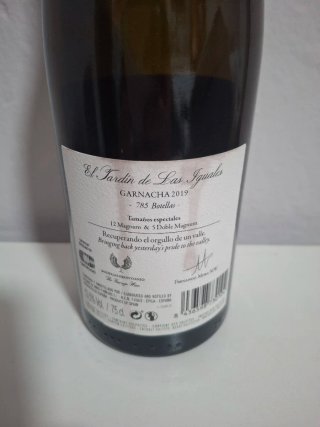 Botella vacía El Jardín de Lucía 2019