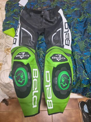 Pantalón Moto Bela X RACE Verde y Negro talla S