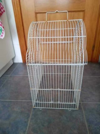 Jaula para pájaros blanca