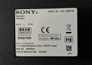 TV Sony KDL-32WD750 32 Full HD Smart TV