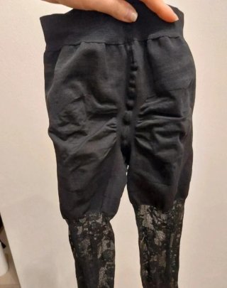 Collant neri fantasia floreale taglia M Nuovo