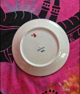 Plato Sargadelos Vintage Porcelana Gallega Azul