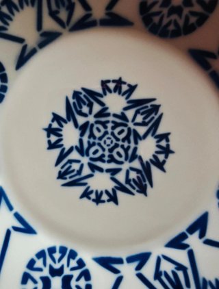 Plato Sargadelos Vintage Porcelana Gallega Azul