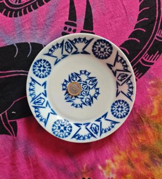Plato Sargadelos Vintage Porcelana Gallega Azul