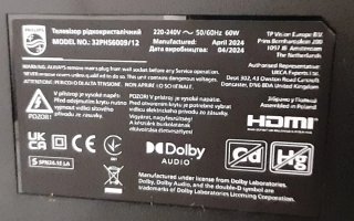 Televisión SmartTV Philips Negra