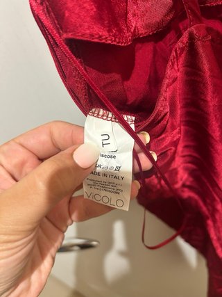 Vicolo Vestito Rosso Taglia Unica Nuovo