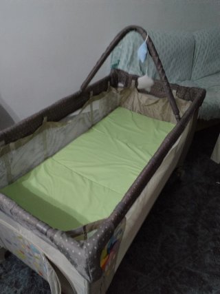 Cuna de viaje plegable con colchon