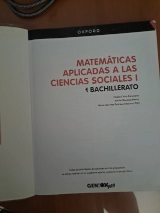 Matemáticas aplicadas a las Ciencias Sociales I...
